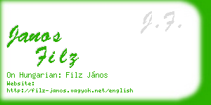 janos filz business card